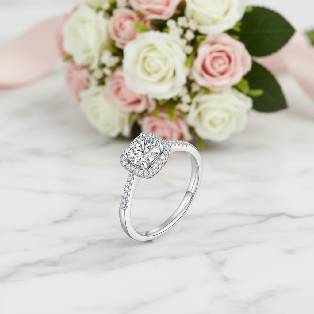 Solitaire Diamond Option Engagement Ring-Black Diamonds New York