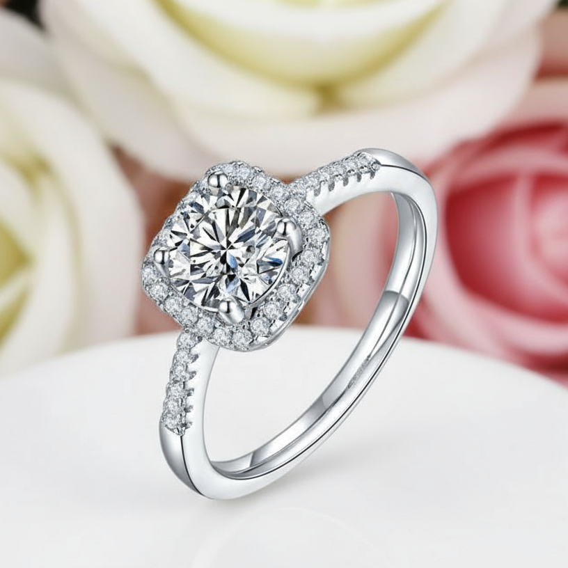 Solitaire Diamond Engagement Ring-Black Diamonds New York