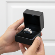 Round Diamond Option Men's Wedding Ring-Black Diamonds New York