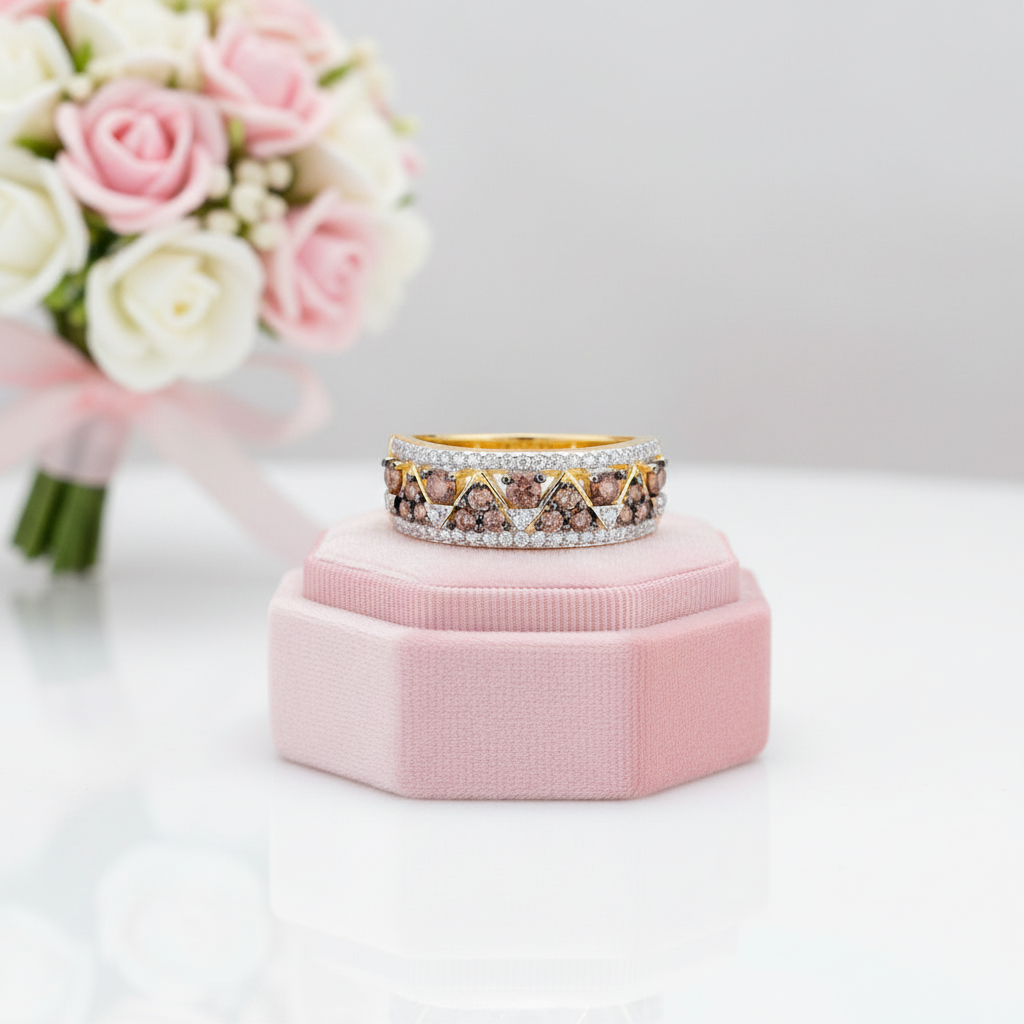 Sparkling Chocolate Diamond Option Ring-Black Diamonds New York