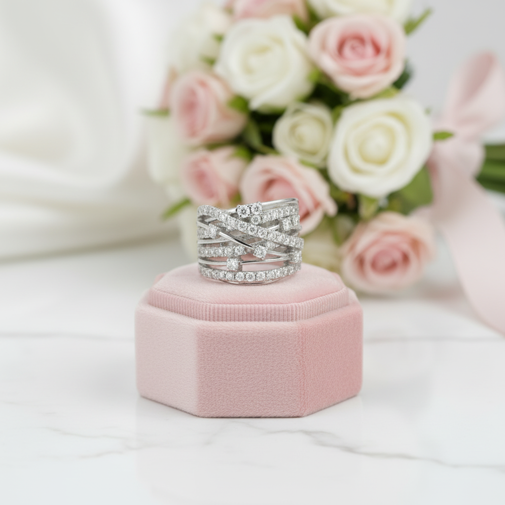 Sparkling Round Diamond Option Engagement Ring-Black Diamonds New York