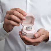 Sparkling Round Diamond Option Engagement Ring-Black Diamonds New York