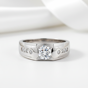 Splendid Simulated Diamond Option Men's Wedding Band-Black Diamonds New York