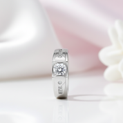 Splendid Simulated Diamond Option Men's Wedding Band-Black Diamonds New York