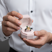 Squirrel Garnet Gemstone Ring-Black Diamonds New York