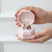 Squirrel Garnet Gemstone Ring-Black Diamonds New York