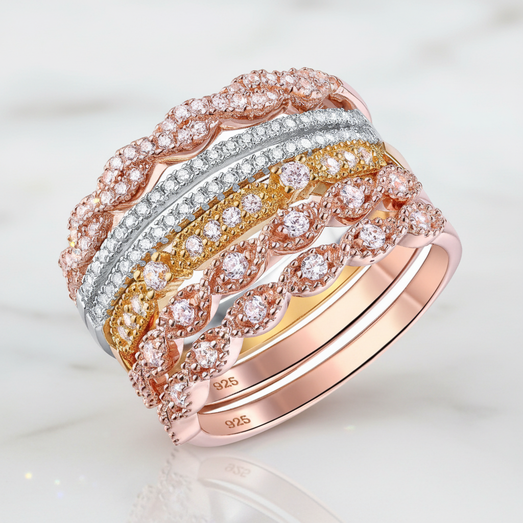 Stackable Eternity Wedding Ring-Black Diamonds New York