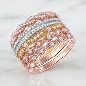 Stackable Eternity Wedding Ring-Black Diamonds New York