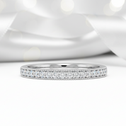 Stackable Round Diamond Option Eternity Wedding Band-Black Diamonds New York