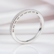 Stackable Round Diamond Option Eternity Wedding Band-Black Diamonds New York
