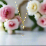 Star and Cross Necklace-Black Diamonds New York