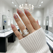 Stunning 3.5 Carat Oval Cut 3PC Bridal Ring Set-Black Diamonds New York