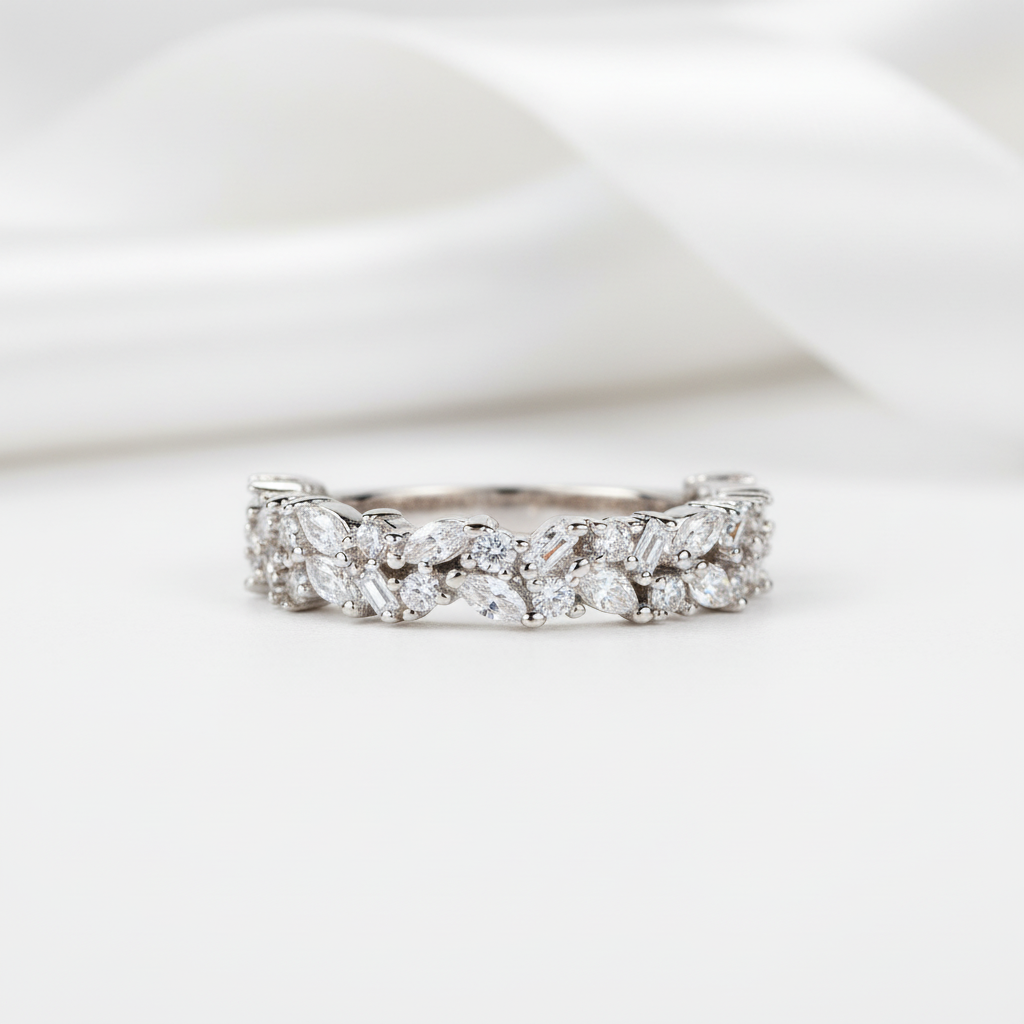 Stunning 3PC Simulated Diamond Option Wedding Band-Black Diamonds New York