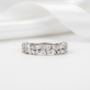 Stunning 3PC Simulated Diamond Option Wedding Band-Black Diamonds New York