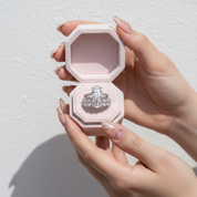 Stunning Oval Cut Simulated Diamond Option Ring Set-Black Diamonds New York