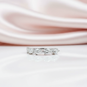 Stunning Oval & Pear Cut Simulated Diamond Bridal Ring Set-Black Diamonds New York