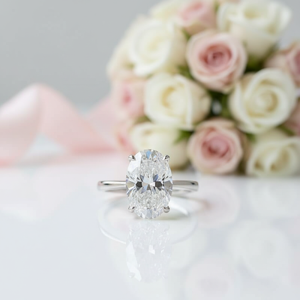 Stunning Oval & Pear Cut Simulated Diamond Option Bridal Ring Set-Black Diamonds New York