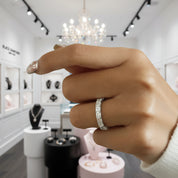 Stunning 4PC Stackable Wedding Band Set-Black Diamonds New York