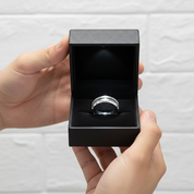 Stylish 8mm Tungsten Men's Wedding Band-Black Diamonds New York