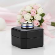 Stylish 8mm Tungsten Men's Wedding Band-Black Diamonds New York