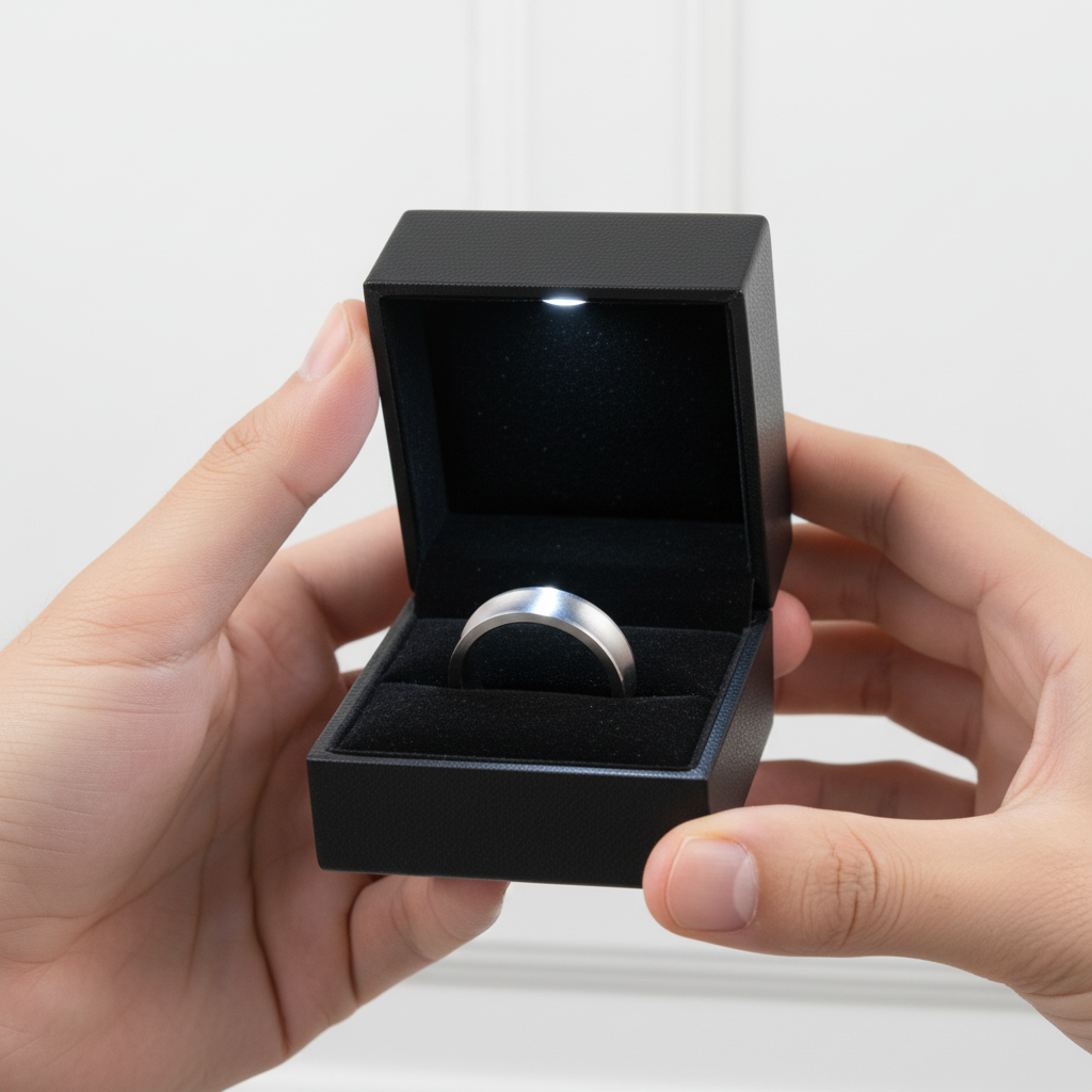 Stylish Concave Brush Men's Ring Band-Black Diamonds New York