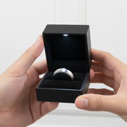 Stylish Concave Brush Men's Ring Band-Black Diamonds New York