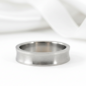 Stylish Concave Brush Men's Ring Band-Black Diamonds New York