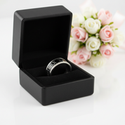 Stylish Roman Number Stainless Steel Ring Band-Black Diamonds New York