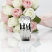 Stylish Stainless Steel Men's Ring Band-Black Diamonds New York