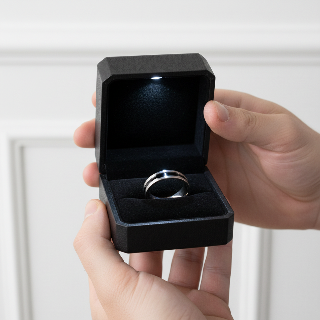 Stylish Stainless Steel Men's Ring Band-Black Diamonds New York