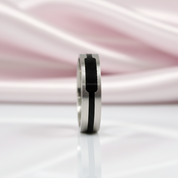 Stylish Stainless Steel Men's Ring Band-Black Diamonds New York
