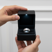 Stylish Stainless Steel Men's Ring Band-Black Diamonds New York