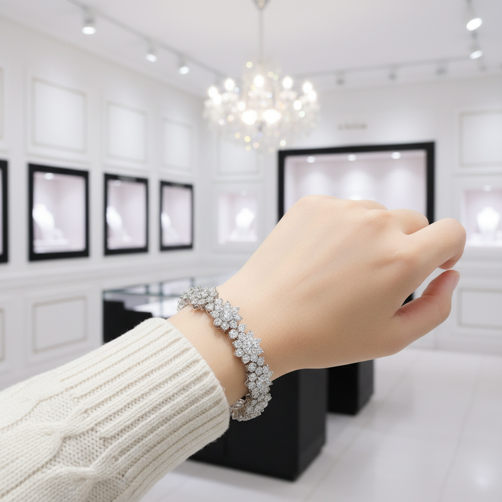 Sunflower Diamond Women's Bracelet-Black Diamonds New York