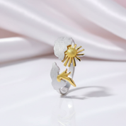 Sunrise & Bird Moment Adjustable Ring-Black Diamonds New York