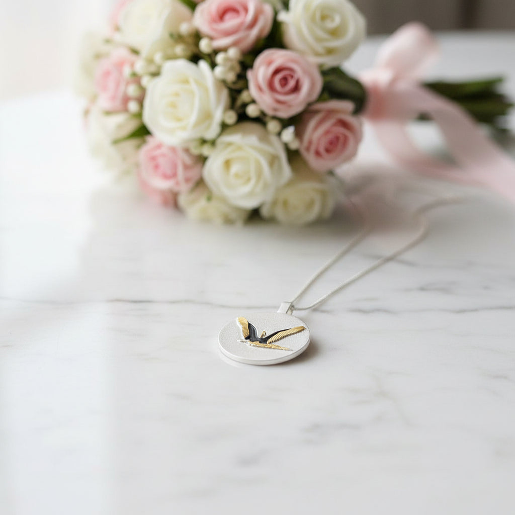 Swan Lake in the Sunset Necklace-Black Diamonds New York