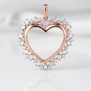 Sweet Heart with Diamond Option Pendant-Black Diamonds New York