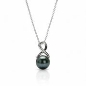 Tahitian Black Pearl Pendant Necklace-Black Diamonds New York