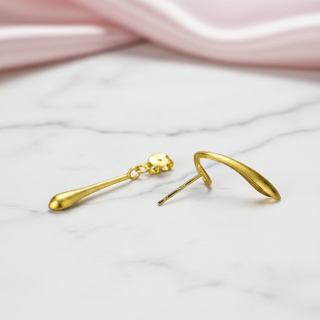 The Fleeting Years Twist Stud Earrings-Black Diamonds New York