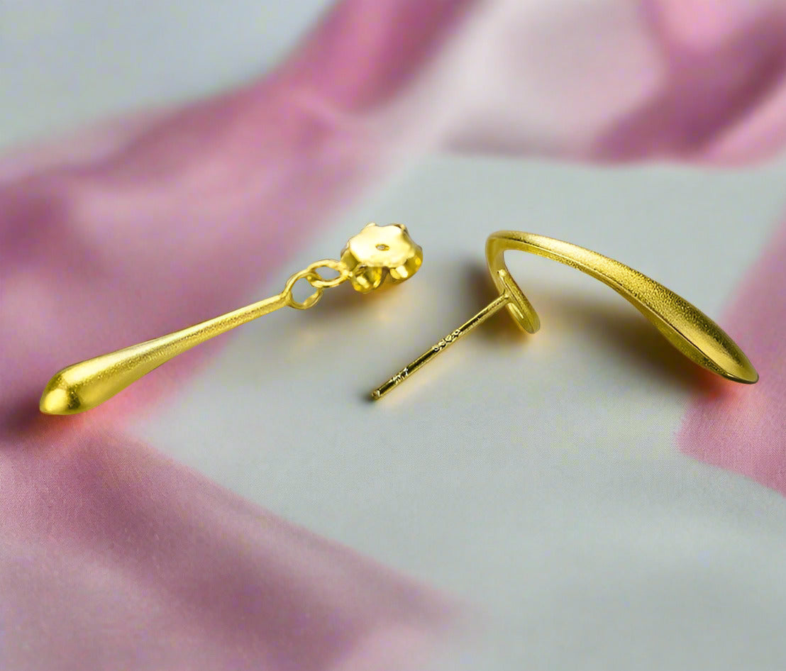 The Fleeting Years Twist Stud Earrings-Black Diamonds New York