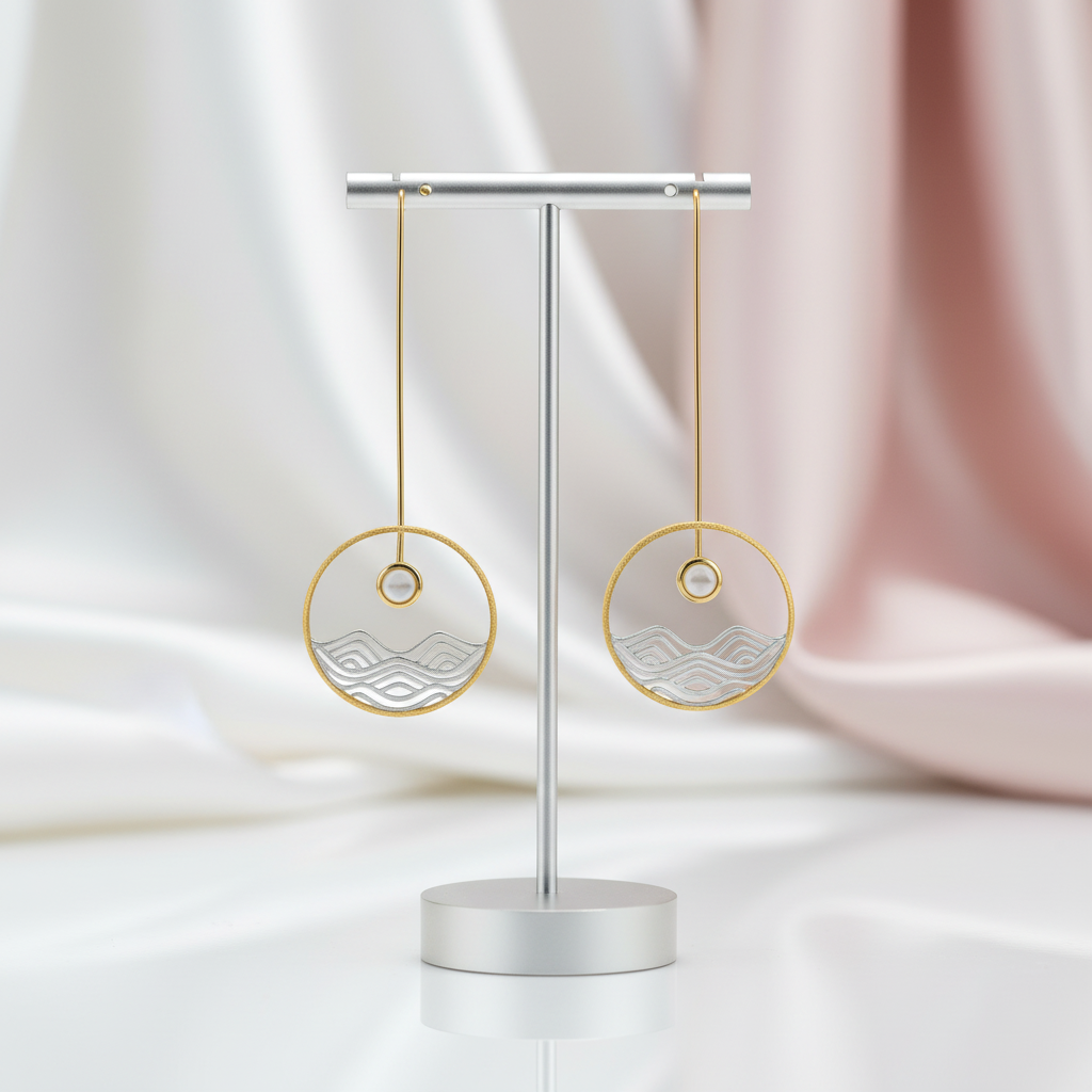 The Moonlight Dangle Earrings-Black Diamonds New York