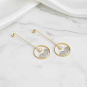 The Moonlight Dangle Earrings-Black Diamonds New York