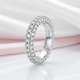 Three-sided D Color Diamond Option Wedding Band