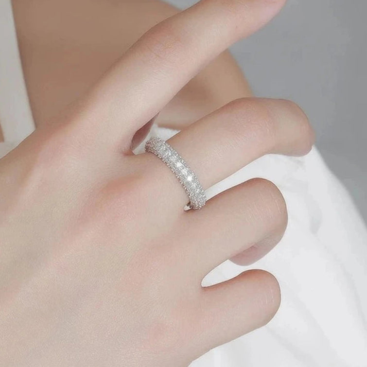 Three-sided D Color Diamond Wedding Band-Black Diamonds New York