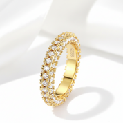 Three-sided D Color Diamond Option Wedding Band-Black Diamonds New York