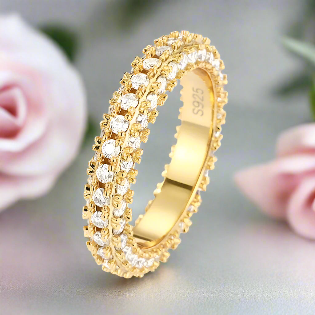 Three-sided D Color Diamond Wedding Band-Black Diamonds New York