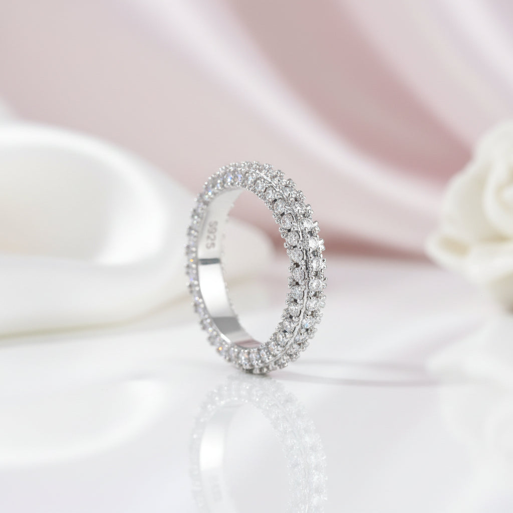 Three-sided D Color Diamond Option Wedding Band-Black Diamonds New York