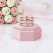 Three-Stack Of Goodness Diamond Option Rose Gold Ring-Black Diamonds New York