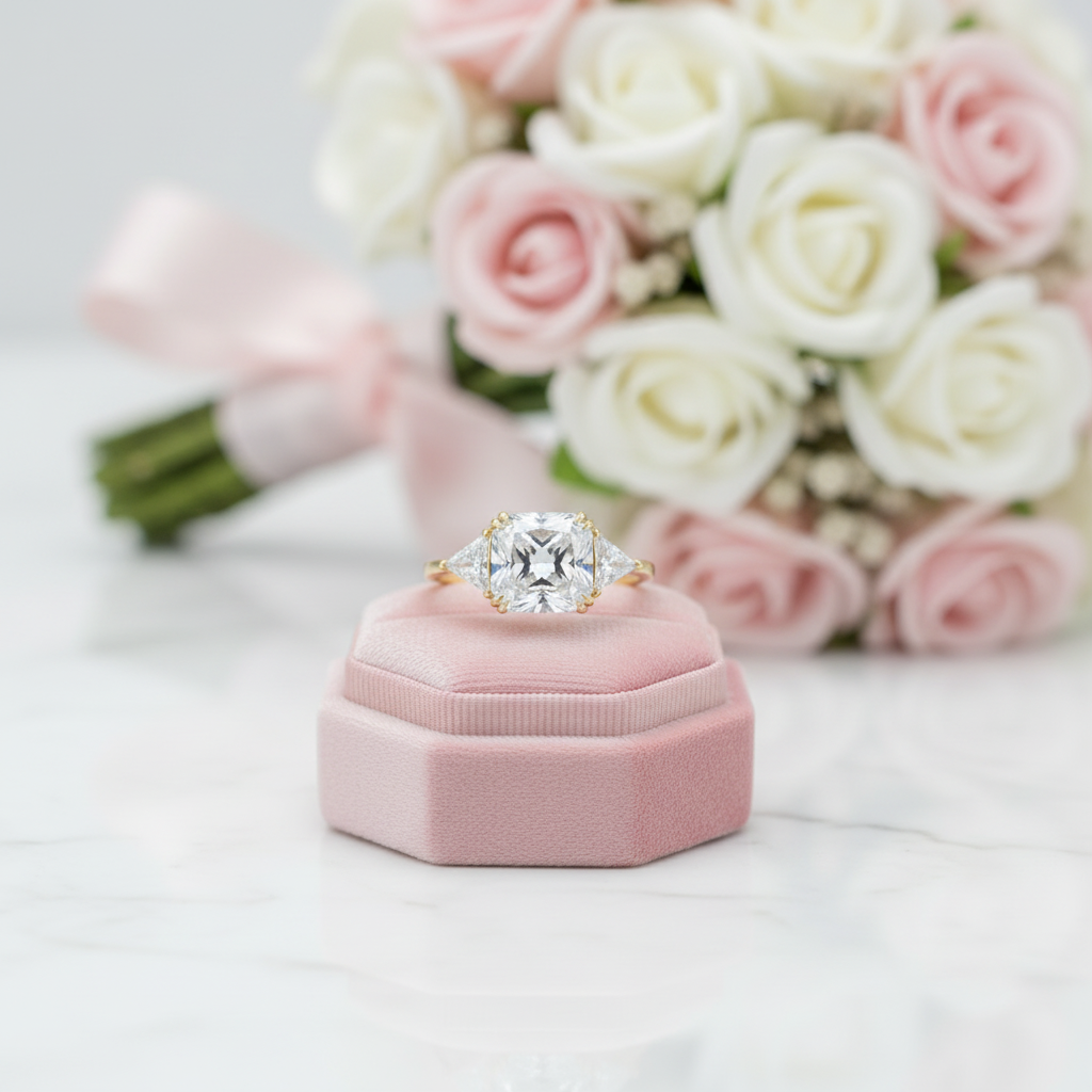 8.0 ct Princess Cut Diamond Option Three-Stone Luxury Anniversary Ring-Black Diamonds New York