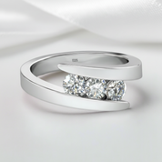 Three Stones 4mm Diamond Engagement Ring