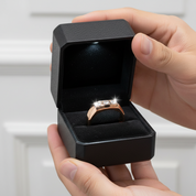 Three Stones Diamond Option Men's Wedding Band-Black Diamonds New York